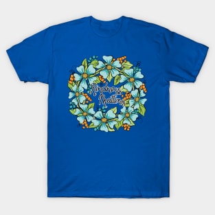 Kindness Matters Floral Wreath Art 2 T-Shirt